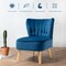 Costway Armless Accent Chair Tufted Velvet Leisure Chair Single Sofa Upholstered BlueGreenPink